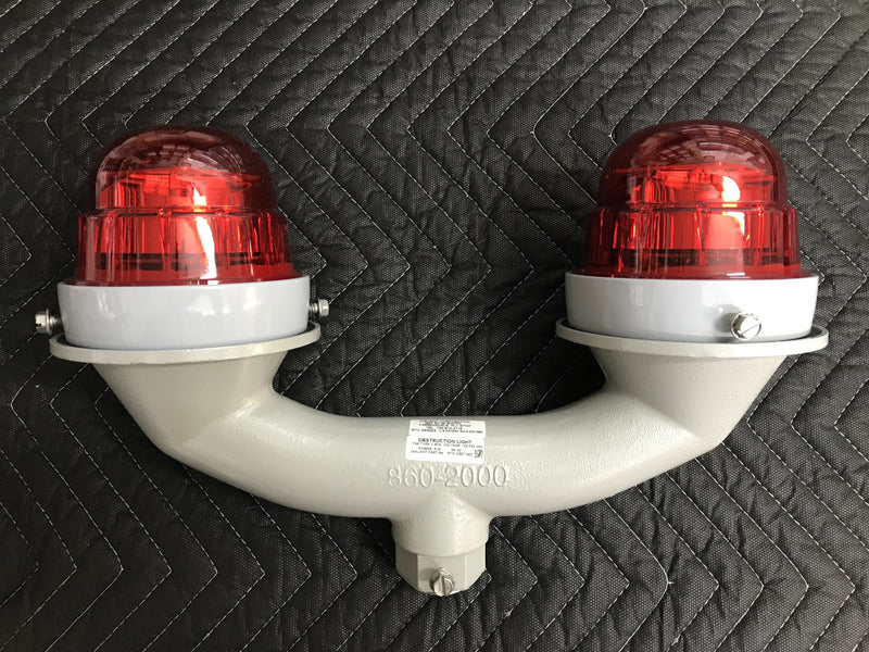 Dialight FAA L-810 Red LED Double, 12-48VDC, RTO-1R18-002, RTO1R18002, RTLDF/12-48, JJET